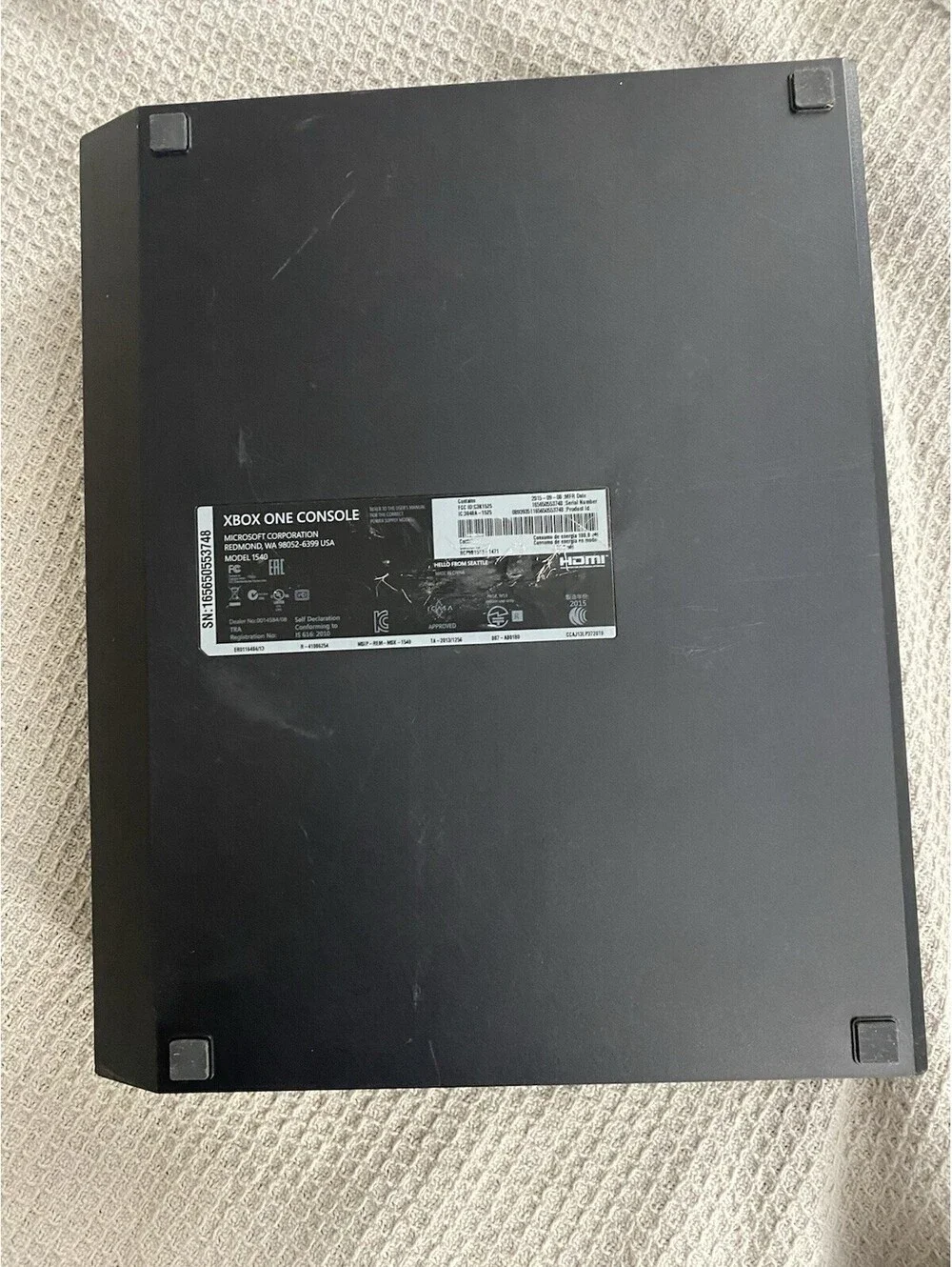 Microsoft Xbox One 500GB Home Console - Black (1540) Parts Not Working